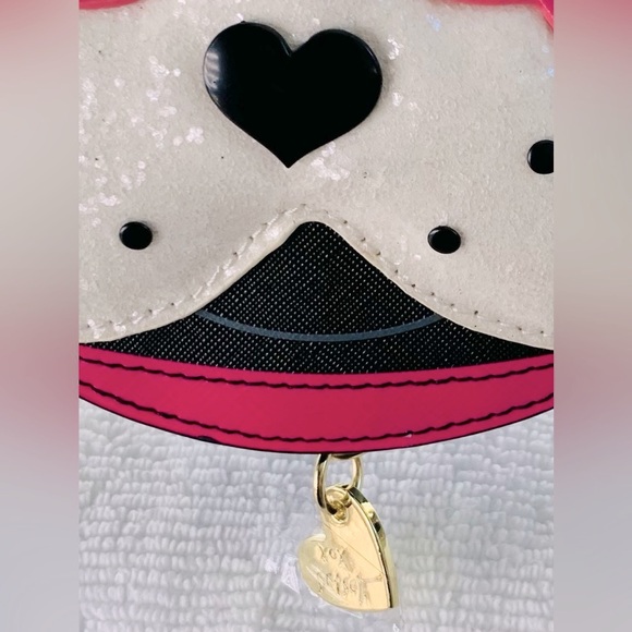 Betsey Johnson Sparkle Sunglasses Dog Pup Crossbody bag - Picture 8 of 12